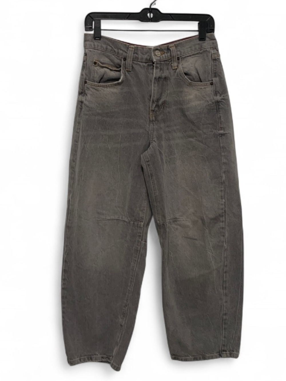 BDG Relaxed Fit Washed Black Cocoon Back Strap Jeans